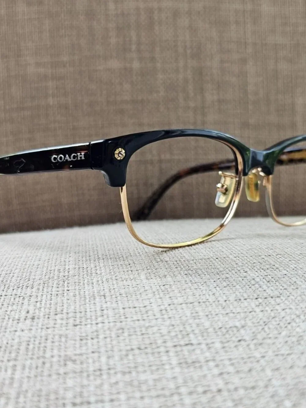 Coach Eyeglasses Black Gold/ Dark Tort Gold Sig C HC6098 Glasses Eyewear